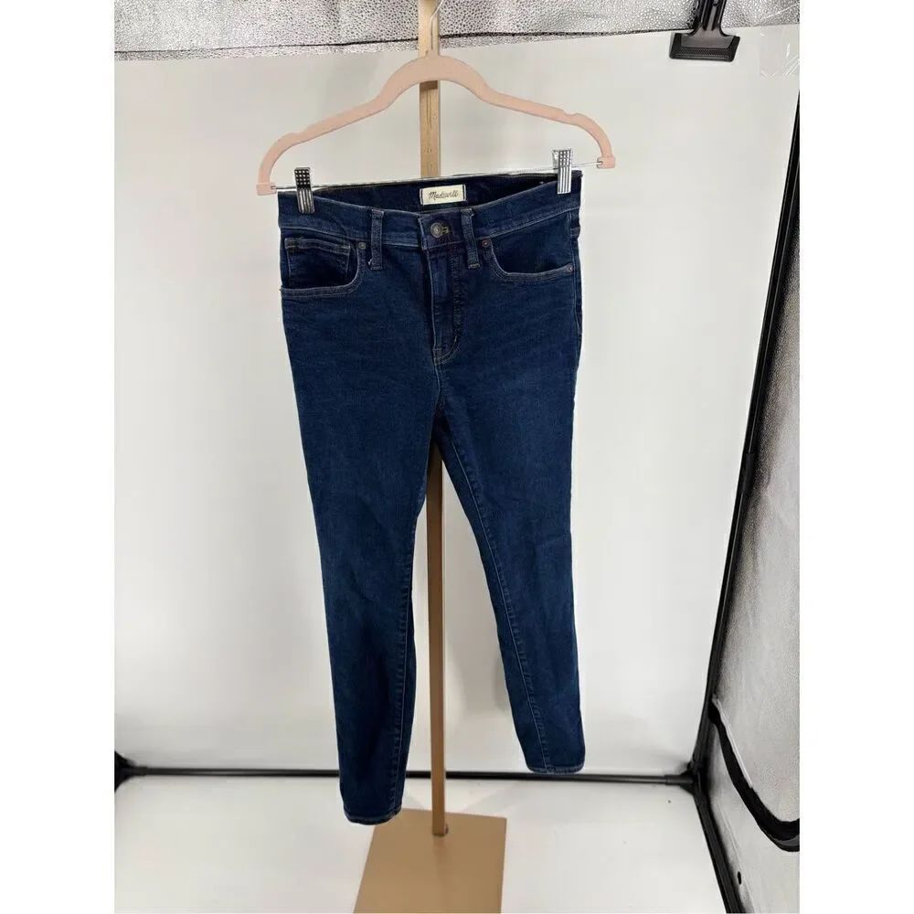 Madewell 9" Mid-Rise Skinny Jeans Size 27 Dark Wash